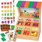 Learning Resources Mini Farmstand Sorting Set, Play Food, Play Kitchen, Sorting Toy, Kitchen Playset, Ages 3+