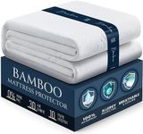 BELADOR Waterproof Mattress Protector Twin - 3D Air Fabric Bamboo Mattress Protector Breathable Mattress Cover Noisless & Crinkle Free Sleep, Vinyl-Free Hypoelergenic Bed Cover SnugFit 16" Deep Pocket