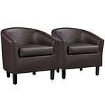 Yaheetech PU Leather Accent Chairs,