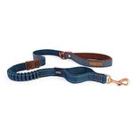 EZYDOG Zero Shock Dog Lead | Zero Shock Technology, Shock-Absorbing, Dog Leads For Small Dogs, Dog Leads For Medium Dogs, Dog Leads For Large Dogs, Soft Padded Handle, Traffic Control, 1.2m (Denim)