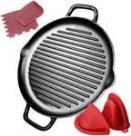 Cast Iron Grill Pan, 12.6 inch Grid