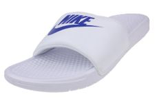 Nike Benassi Just Do It, Men's Athletic Sandal, Multicolor (White/Varsity Royal), 9 UK (44 EU)