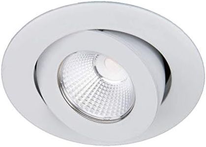 WAC Lighting R3BRA-NWD-WT Oculux 3.5" LED Round Adjustable Trim with Dim to Warm Light Engine Trim & LED, Narrow Beam 27°, White