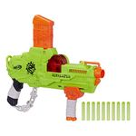 Nerf Kid's Zombie Strike Revreaper Blaster, Fast Firing, No Priming, Visible Moving Gears, Includes 10 Official Zombie Strike Darts (Multicolor, Ages 8 Years and Up)