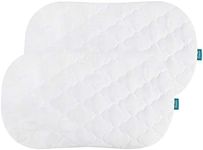 Bassinet Mattress Cover Compatible with Halo Bassinest Swivel Sleeper Bassinet Mattress Pad, 2 Pack, Microfiber, Waterproof and Soft, White