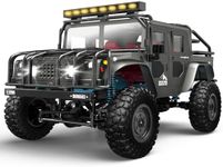 SIMREX 1:12 Scale All-Terrain Remote Control Car, 4WD RC Cars with 2.4 GHz, RC Climbing Truck, IPX4 Waterproof Off-Road Vehicle with Two Rechargeable Batteries, for Kids Teens Adults