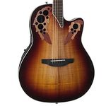 Ovation CE48P-KOAB Celebrity Elite Plus Super Shallow Acoustic-Electric Guitar, Koa Burst