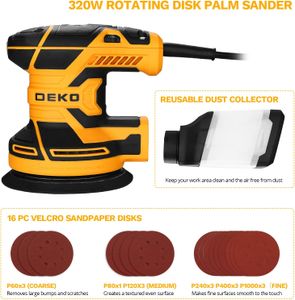 DEKOPRO 5-Inch Orbit Sander – Variable Speed Electric Hand Sander