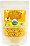 US Organic Beeswax 100% Pure Yellow Pastilles, USDA Certified, 8 Ounce Medium pack