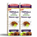 Triphala Juice - (Pack of 2-1 L each) Amla Harad Baheda - Digestion, Immunity & Hair - Vegetarian, Zero Added Sugar