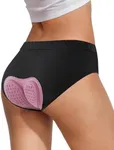 MeiXiu Women's Cycling Underwear 4D Padded Bike Shorts Lightweight Biking Bicycle Briefs with Padding Shock Absorbing Comfortable Black