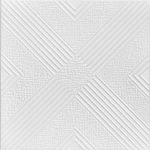 A la Maison Ceilings R34 Pyramid Illusion Foam Glue-up Ceiling Tile (256 sq. ft./Case), Pack of 96, Plain White