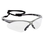 KLEENGUARD V30 Nemesis Safety Glasses (47388), Clear Anti-Fog Lens with Silver Frame, 12 Pairs / Case