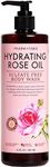 PHARM TO TABLE Hydrating Rose Oil Body Wash for Women and Men - Hydrates and Brightens the Skin, Sulfate Free, 100% Cruelty Free, 480ml