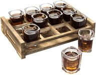 MyGift 12 Shot Glass Server with Ru