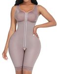 FeelinGirl Women's Full Body Shapewear Tummy Control Body Shaper for Women Hook and Eyes Crotchless (Brown XL)