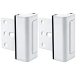 Door Lock for Extra Home Security & Protection (2-Pack) - Child Proof and Easy to Install Door Latch Device, 3” Stop, Aluminum Construction, White Door Locks