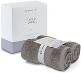 Lincove 100% Turkish Cotton Luxury Hand Towels - Hotel & Spa Luxury Hand Towels 600 GSM Highly Absorbent & Eco Friendly - Made in Turkey (Light Grey)