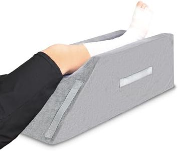 Leg Elevation Pillow of Smaller Size, for Petite Individual After Surgery, Injuries, or Rest, Foam Leg Support for Sleeping with Handles, Washable Cover