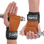 COFIT Wrist Straps for Weightlifting, Workout Wrist Wraps with Dual-Layer Oxford Leather, Enhanced Grip for Optimal Hand and Wrist Protection, Gym Lifting Straps for Deadlift and Powerlifting - Brown