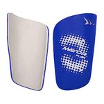 Mayor Flair Shin Guard for Young Kids and Adults, for Football Games, Matches, Training and Light Weight Shin Pads (Blue, Size- Small)