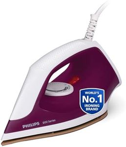 Philips Dry Iron DST0610/30 with 3 year warranty (World No.1 Ironing Brand) Powerful 1000 Watts for Fast heat up & Golden Advanced Alloy Soleplate with Uniform Heat Distribution