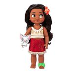 Disney Store Official Moana Doll Animator Collection, 39cm / 15” with Realistic Rooted Hair & Outfit, Padded Satin Pua Soft Toy, Collectible Toddler Doll, Toy Suitable for Ages 3+