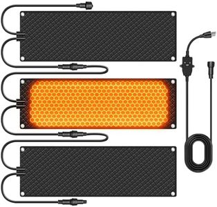 3-Pack Heated Snow Melting Mats, Graphene Heated 10" x 30" Non-Slip Rubber Mats for Indoor/Outdoor Stairs, Walkways, Doorways, Driveways, Steps, Entryways & Pathways - Fast 2 in/h Snow & Ice Melting