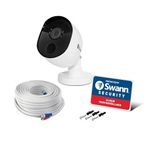 Swann SWPRO-1080MSB-US 1080P PIR Motion Sensors and 100ft / 30m of Night Vision Add on Bullet Camera, White