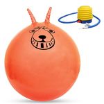 Denny International Large Retro Space Hopper Exercise Play Toy Ball Indoor Outdoor With Pump Adult Kids Party Game 80cm