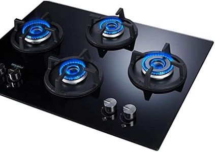 Whirlpool Hob 4 Burner Auto Ignition Gas Stove (Elite Hybrid 704 Mt Ec Gas Hob), Tempered Glass