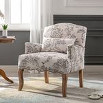 Wahson Modern Accent Chair Lounge Tub Armchair in Linen, Upholstered Single Sofa Occasional Leisure Chair for Bedroom/Living Room/Reading, Beige