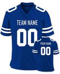 FwSYouMAI Custom Football Jersey Men Women Kid Personalized Printed Teamname Number Customized Shirts Sport Uniform-21 Navy