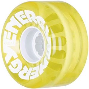 Riedell Energy 62 Wheels - Roller Skate Wheels - 4 Pack of 78A 32mm x 62mm Quad Skate Wheels (Clear Yellow)