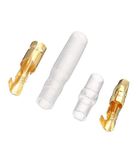 Auto-Ex 25 Set Male Female Bullet Connector Wire Colour Terminal Brass 100 Pcs