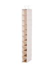 Honey-Can-Do SFT-01001 Hanging Shoe Organizer, Bamboo/Canvas, 10-Shelf