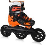 VEZLOPUS Inline Skates, 3 Wheels 100mm | 4 Sizes Adjustable Inline Speed Skates for Kids, Boys, Girls, Teens - Professional Outdoor Fitness Performance Inline Skates