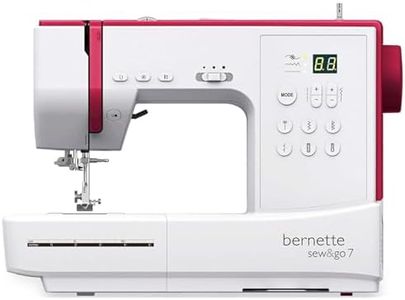 Bernette sew&go 7 Computerized Sewing Machine | 80 Stitches & 160 Functions | LCD Screen | 70W Motor | Metal Frame | Auto Needle Threader | Accessory Kit | By BERNINA Switzerland | Multicolour