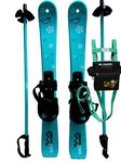 Kids Beginners Snow Skis & Poles Age 2-4 With Learning Harness