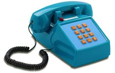 Opis PushMeFon cable: Old Fashioned Phone/Retro Telephone/Old Phone/Push Button Phone/Corded Phone/Old Telephone/Retro Phone/Cord Phone with classic Metal Bell Light Blue