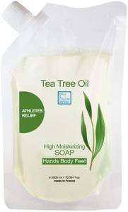bleu & marine Bretania Sapone Mani Detergente Antibatterico Viso Acne, Corpo, Capelli con Tea Tree Olio Gel Doccia micosi Unghie Piede Shampoo Pidocchi Bambini Sapone Anti Acne 2000 ml