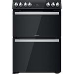 Hotpoint 60cm Double Oven Electric Cooker with Catalytic Cleaning - Black