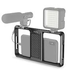 SMALLRIG Smartphone Video Rig, Filmmaking Vlogging Rig Metal Case Phone Video Stabilizer Aluminium Alloy Grip Tripod with Cold Shoe Mount for Videomaker Videographer for iPhone Huawei - CPU2391B