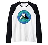 Wind River Mountains, Ski, Snowboard, Hike, Mountain Bike Raglan Baseball Tee