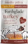 Forthglade Complete Natural Dry Dog Food for Small Dogs - Grain Free Turkey with Vegetables (2kg) Resealable Bag - Easy to Digest Cold Pressed Dog Food for Small Dogs