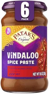 Patak's Vindaloo Spice Paste, Hot Indian Curry with 11 Expertly Blended Spices, Gluten-Free & Vegan, Flavorful Base for Chicken, Seafood, Vegetables & More, 10 oz Jar, 6-Pack