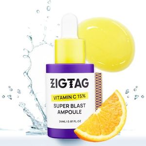 ZIGTAG Vitamin C Serum - Korean Skin Care 15% Pure Vitamin C, Glutathione & Ferulic Acid, Anti-Aging & Skin Brightening Serum, Reduce Wrinkles, Uneven Skin Tone, Radiant & Youthful Skin, 24ml/0.81Oz