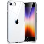 ESR Clear Silicone Case Compatible with iPhone SE 3 (2022) Case, iPhone SE 2 (2020) Case, and iPhone 8, Thin Soft TPU Transparent Protective Cover, Yellowing Resistant, Clear