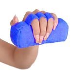 Healthman Finger Contracture Cushion, Finger Splitter Separator, Palm Hand Grip & Comfortable Therapy Ball for Hand Cramps and Recovery (Blue)