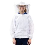 VIVO Professional White Medium Beekeeping Suit, Jacket, Pull Over, Smock with Veil (BEE-V105M)